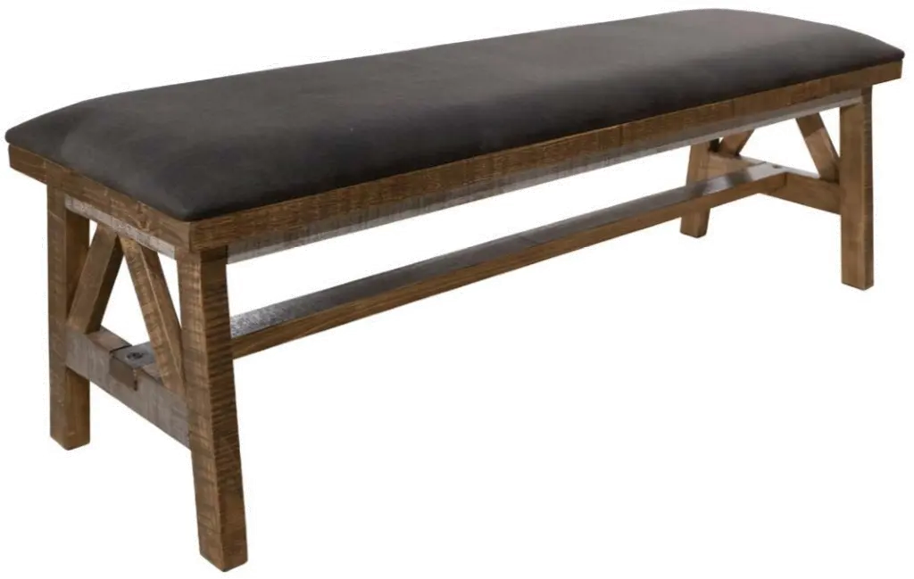 Loft Pine Brown Dining Bench