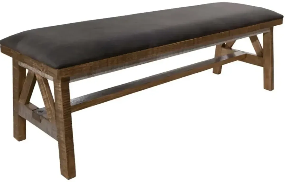 Loft Pine Brown Dining Bench