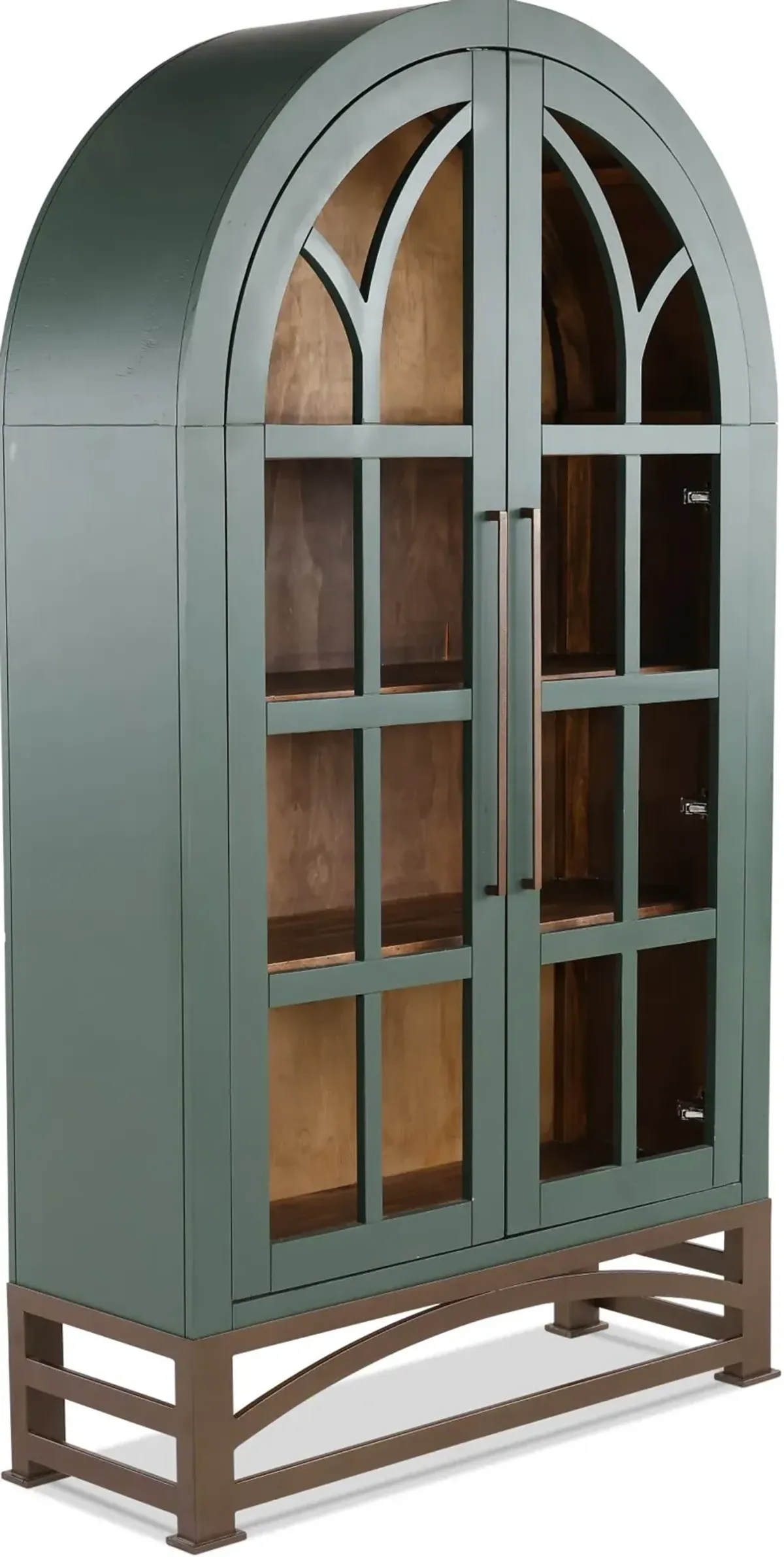 Obsidian Green Door Cabinet