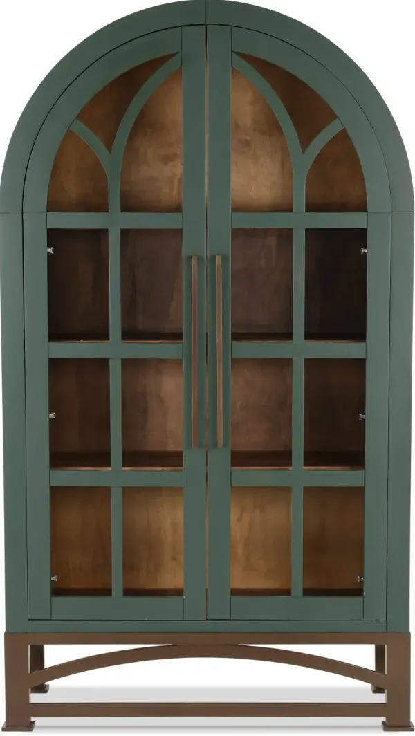 Obsidian Green Door Cabinet