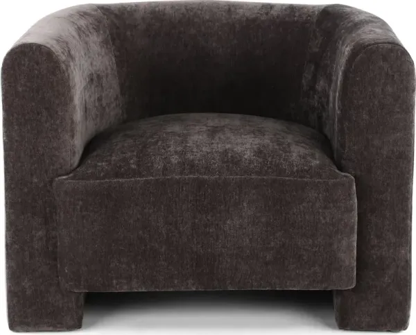 Callista Ebony Velvet Accent Chair