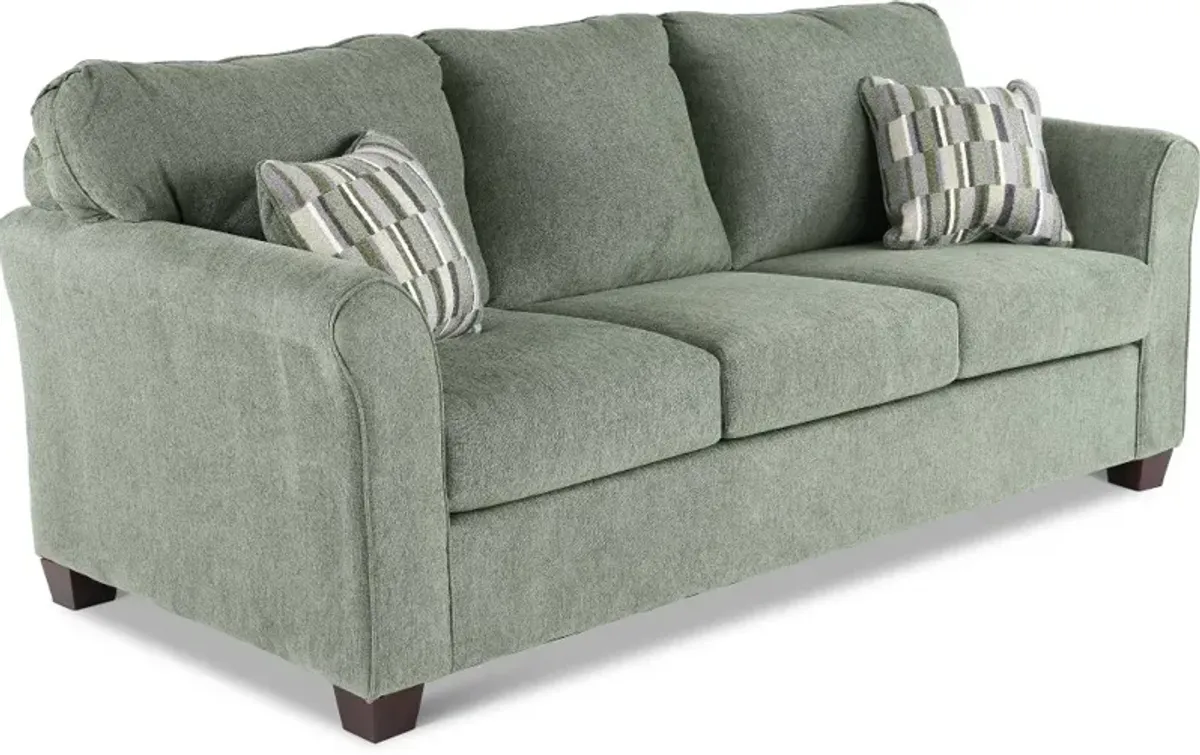 Wall St. Green Sofa