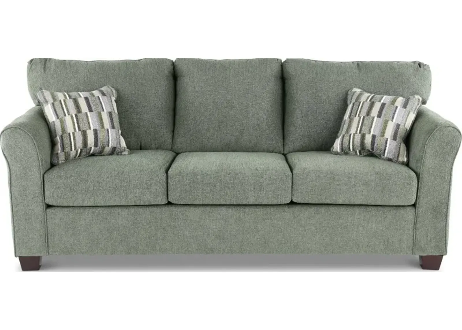 Wall St. Green Sofa