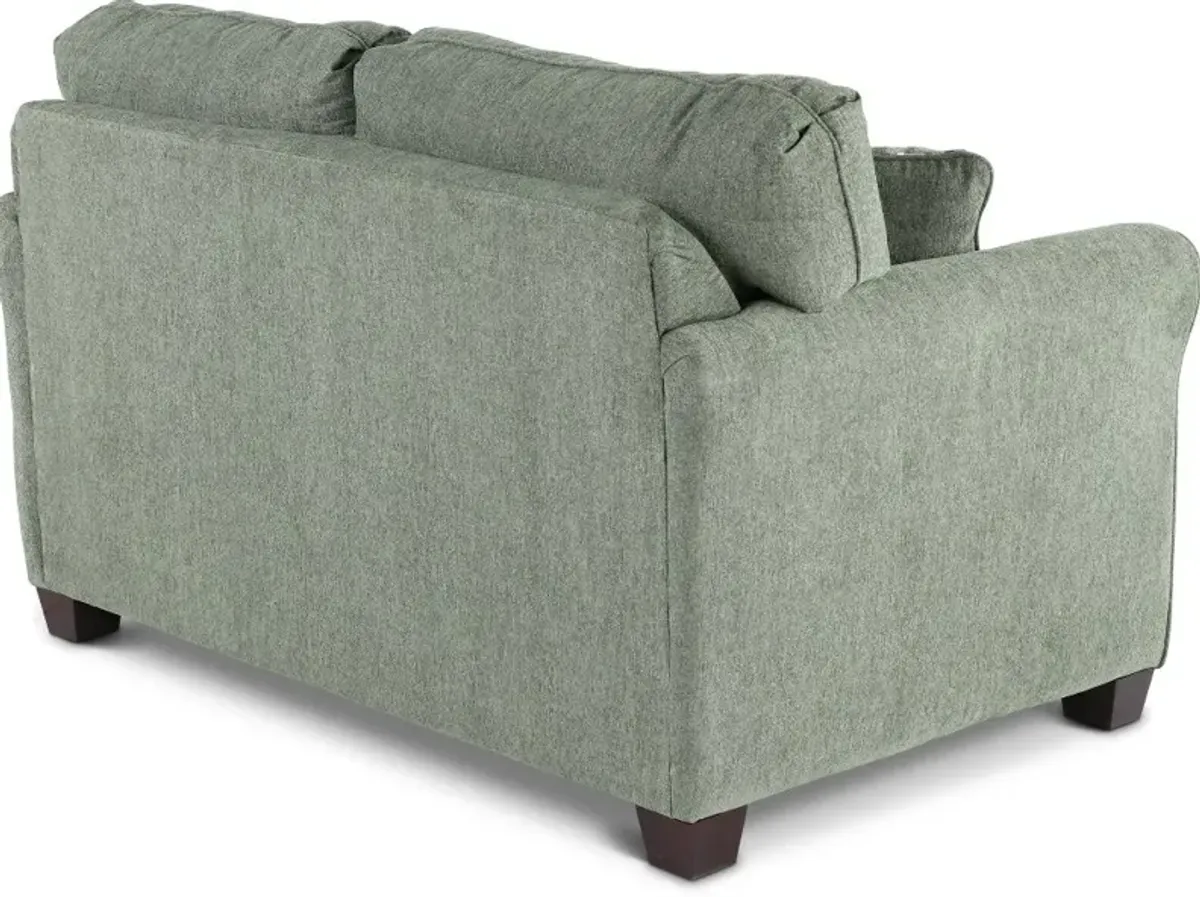 Wall St. Green Loveseat