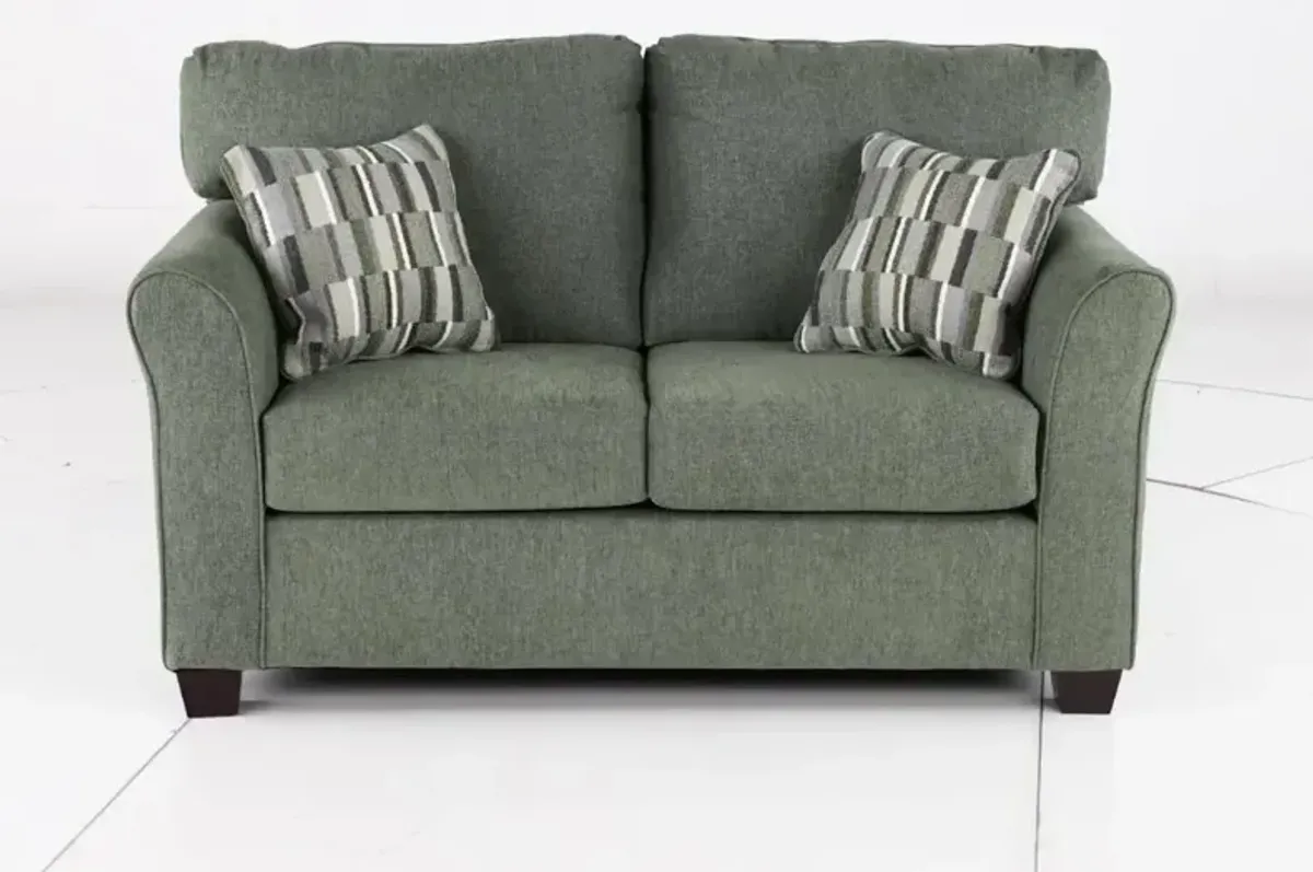 Wall St. Green Loveseat