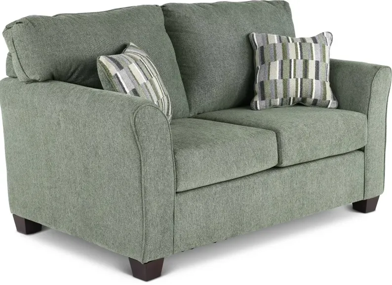 Wall St. Green Loveseat