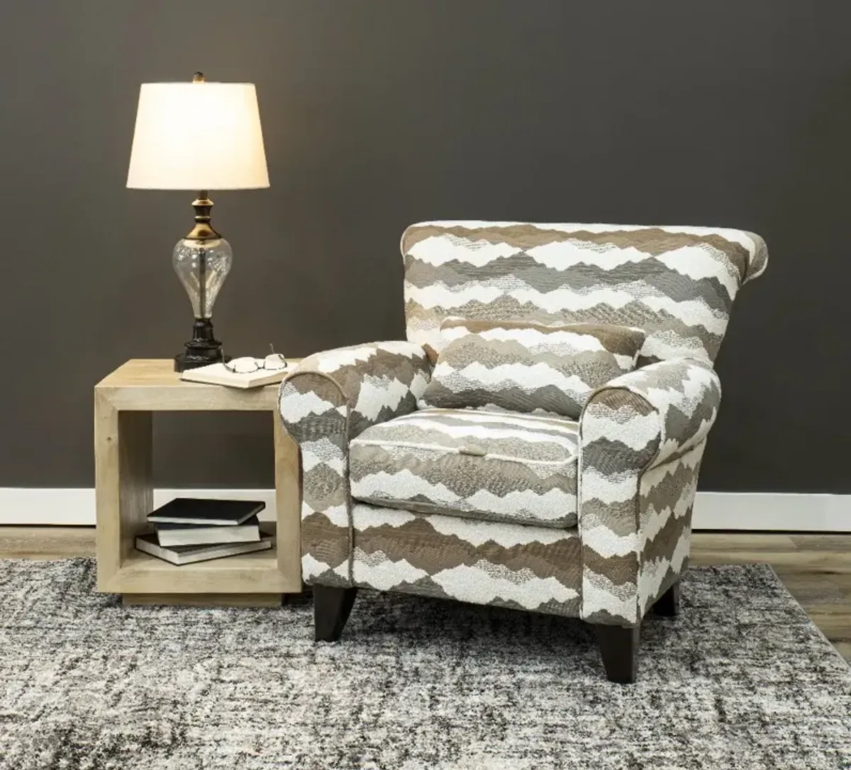 Seaside Brown and Gray Accent Chair