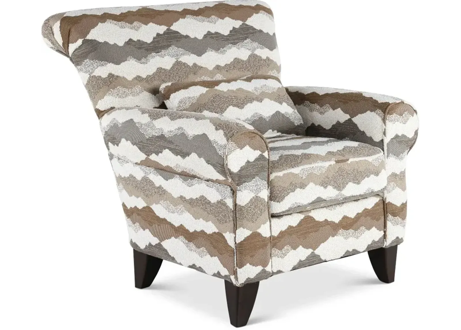 Seaside Brown and Gray Accent Chair