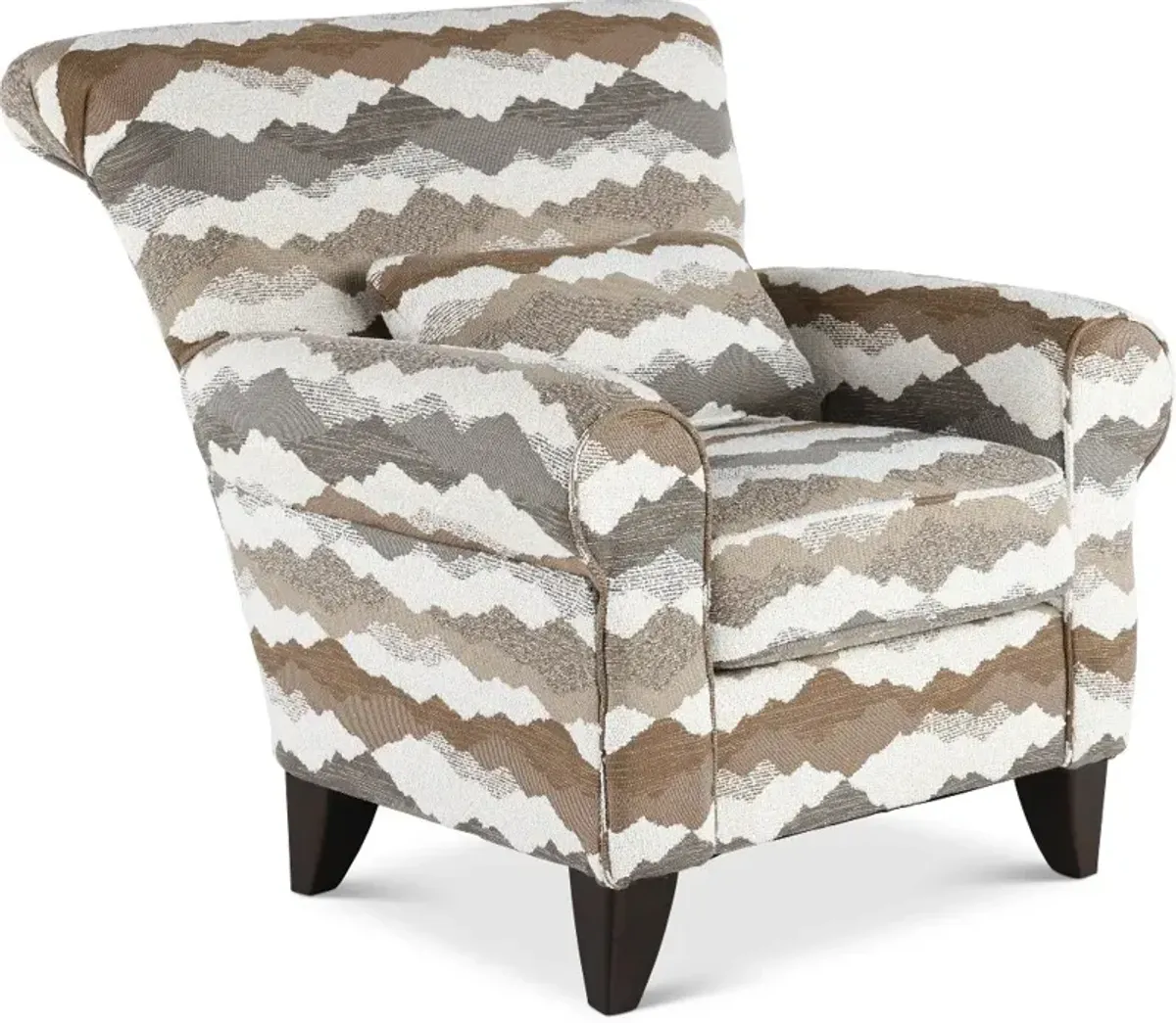 Seaside Brown and Gray Accent Chair