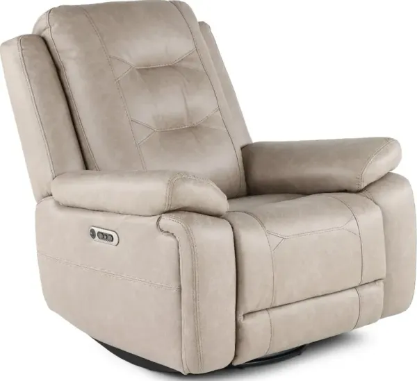 Caldwell Light Gray Power Recliner