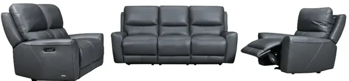 Rangers Gravel Power Reclining Loveseat with Power Headrests and...