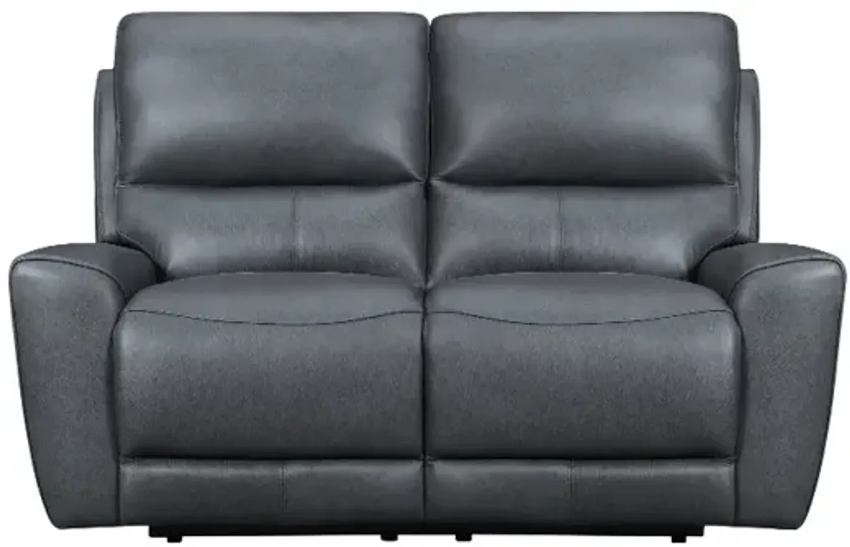 Rangers Gravel Power Reclining Loveseat with Power Headrests and Lumbar