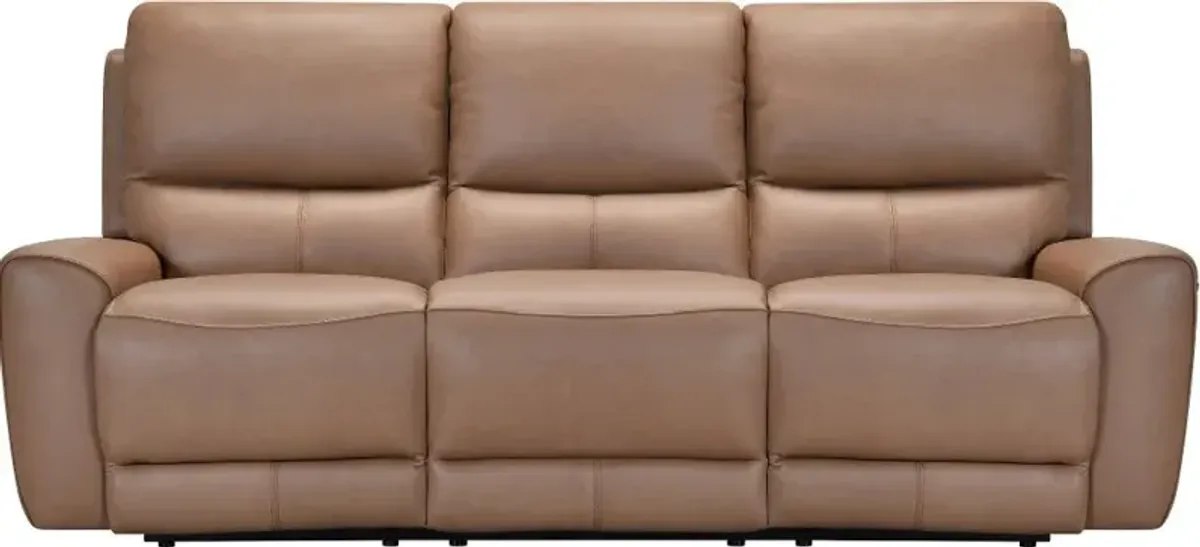 Rangers Stone Power Reclining Sofa with Power Headrests and Lumbar