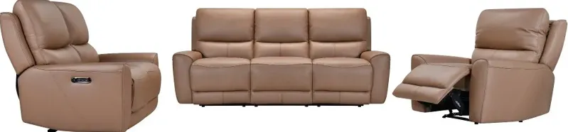 Rangers Brown Power Reclining Loveseat with Power Headrests and Lumbar