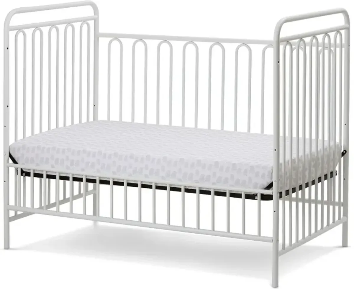 Trinity White Metal 3-in-1 Convertible Crib