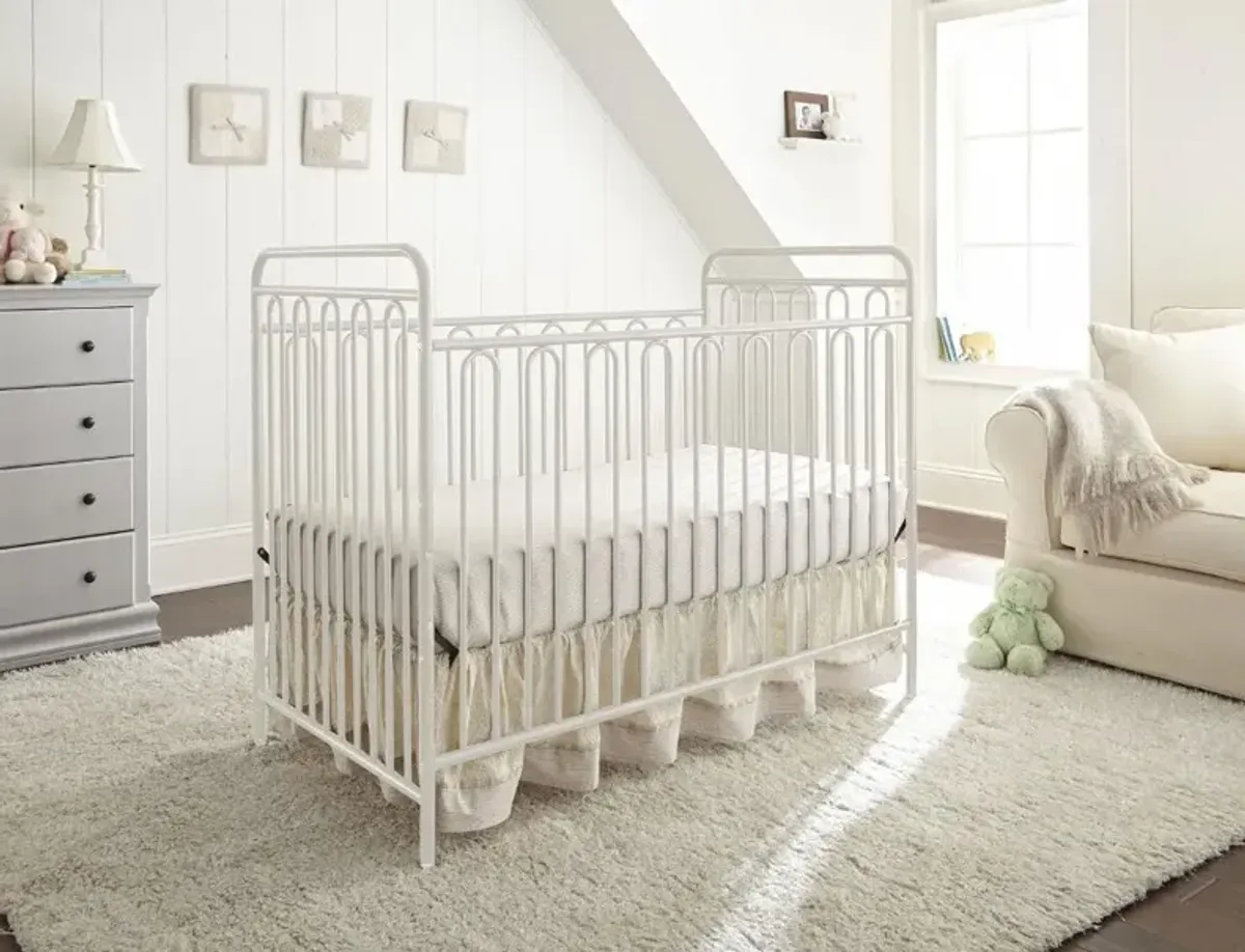 Trinity White Metal 3-in-1 Convertible Crib