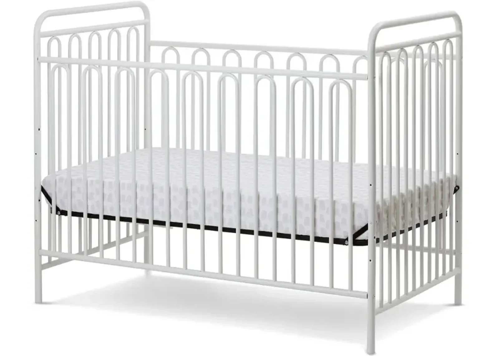 Trinity White Metal 3-in-1 Convertible Crib