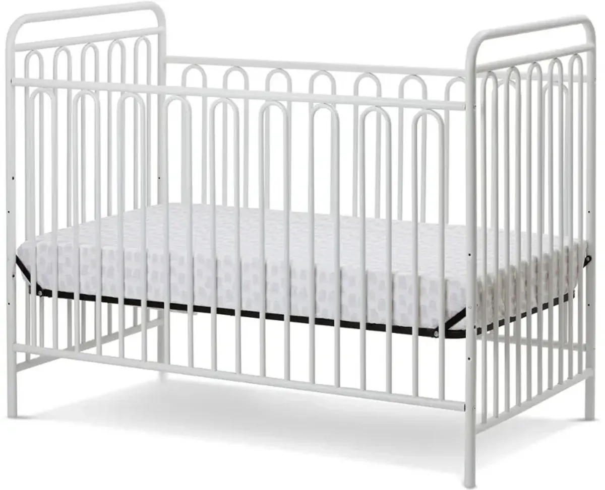 Trinity White Metal 3-in-1 Convertible Crib