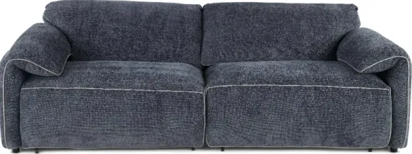 Paris Azure Blue 2-Piece Power Sliding Sofa