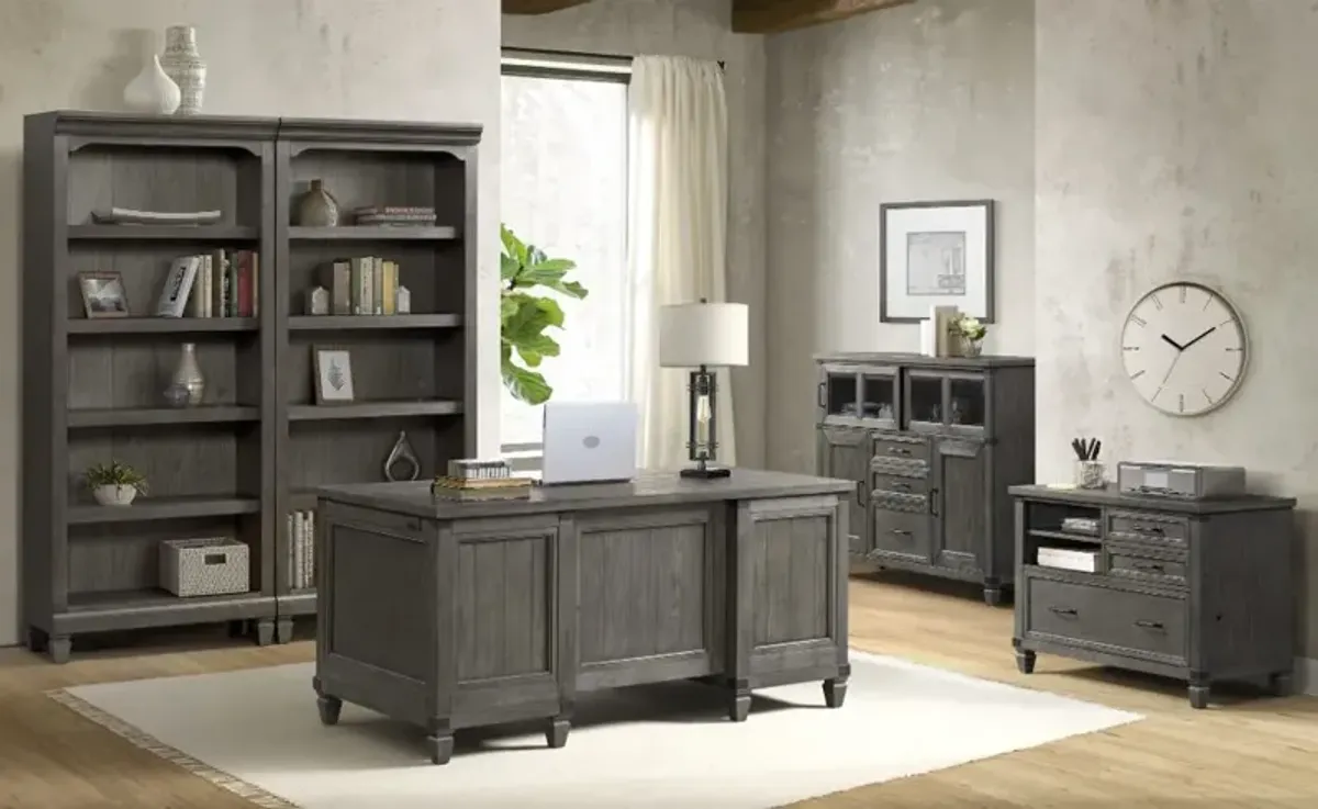 Foundry Pewter 76" Bookcase