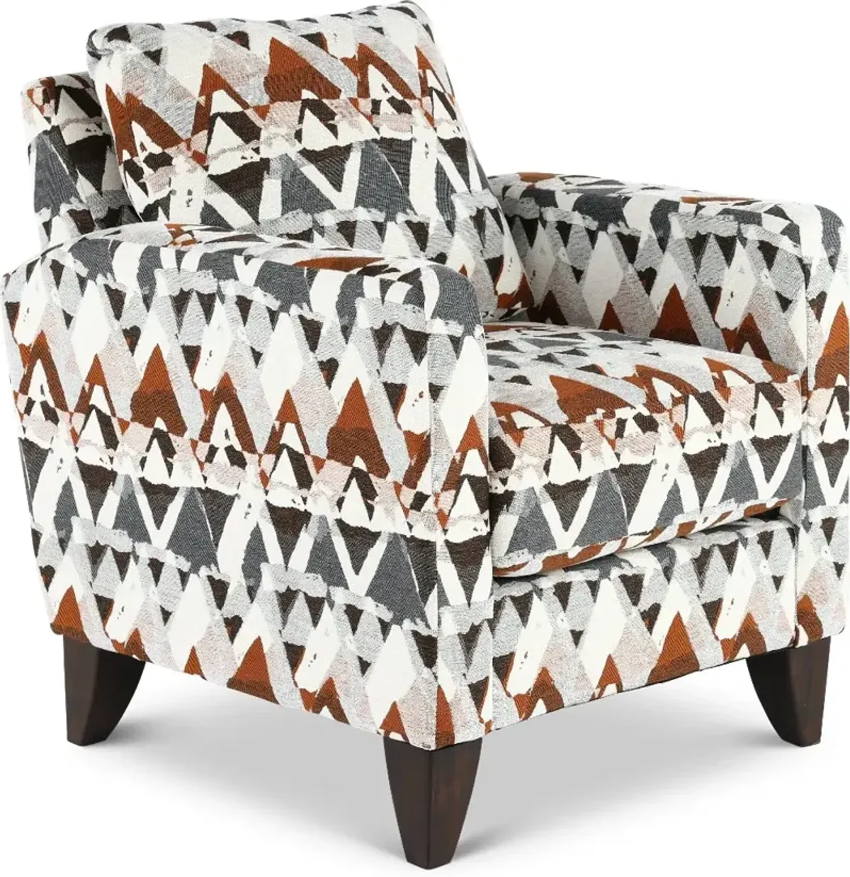 Bryn Gray, Cream, and Orange Accent Chair