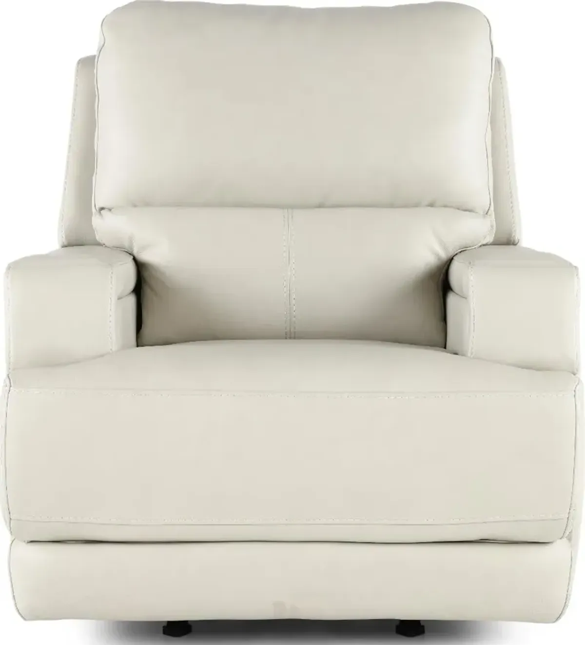Rushton White Leather Power Rocker Recliner