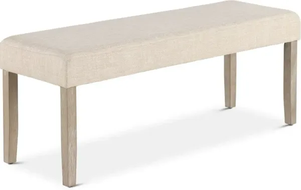 Nina Beige Upholstered Dining Bench
