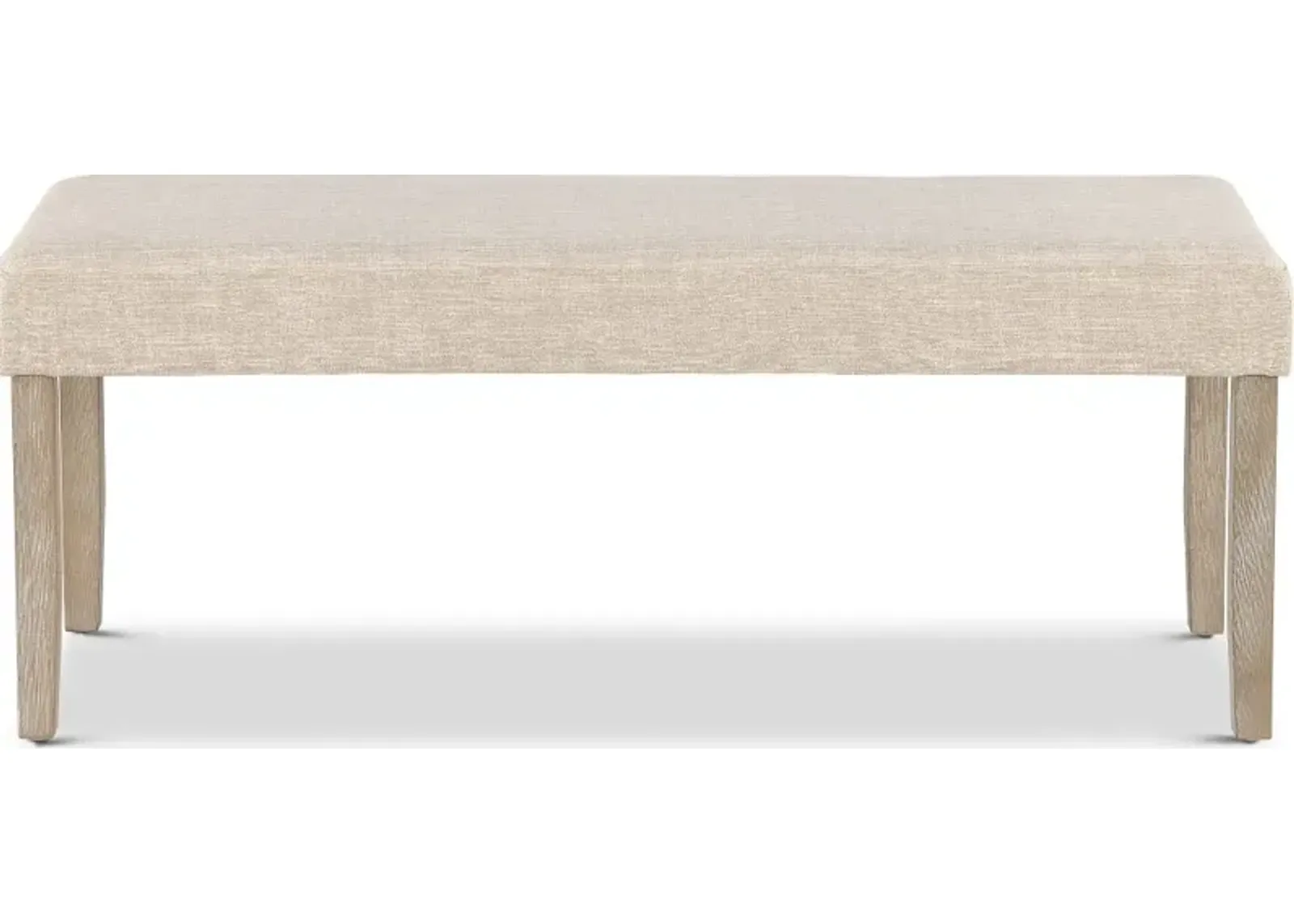 Nina Beige Upholstered Dining Bench