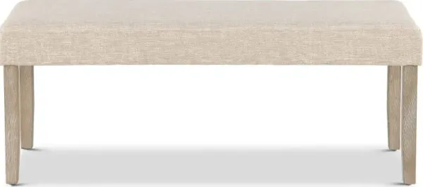 Nina Beige Upholstered Dining Bench