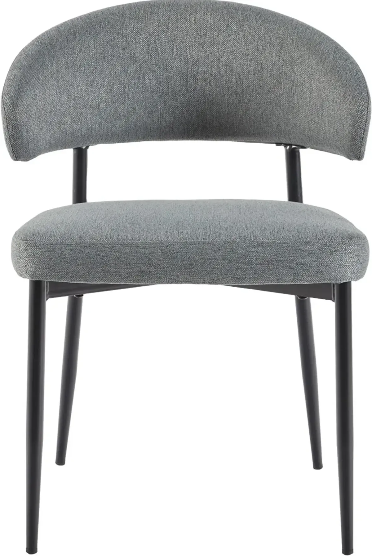 Alexis Charcoal Curved Back Dining Chair - Set of 2