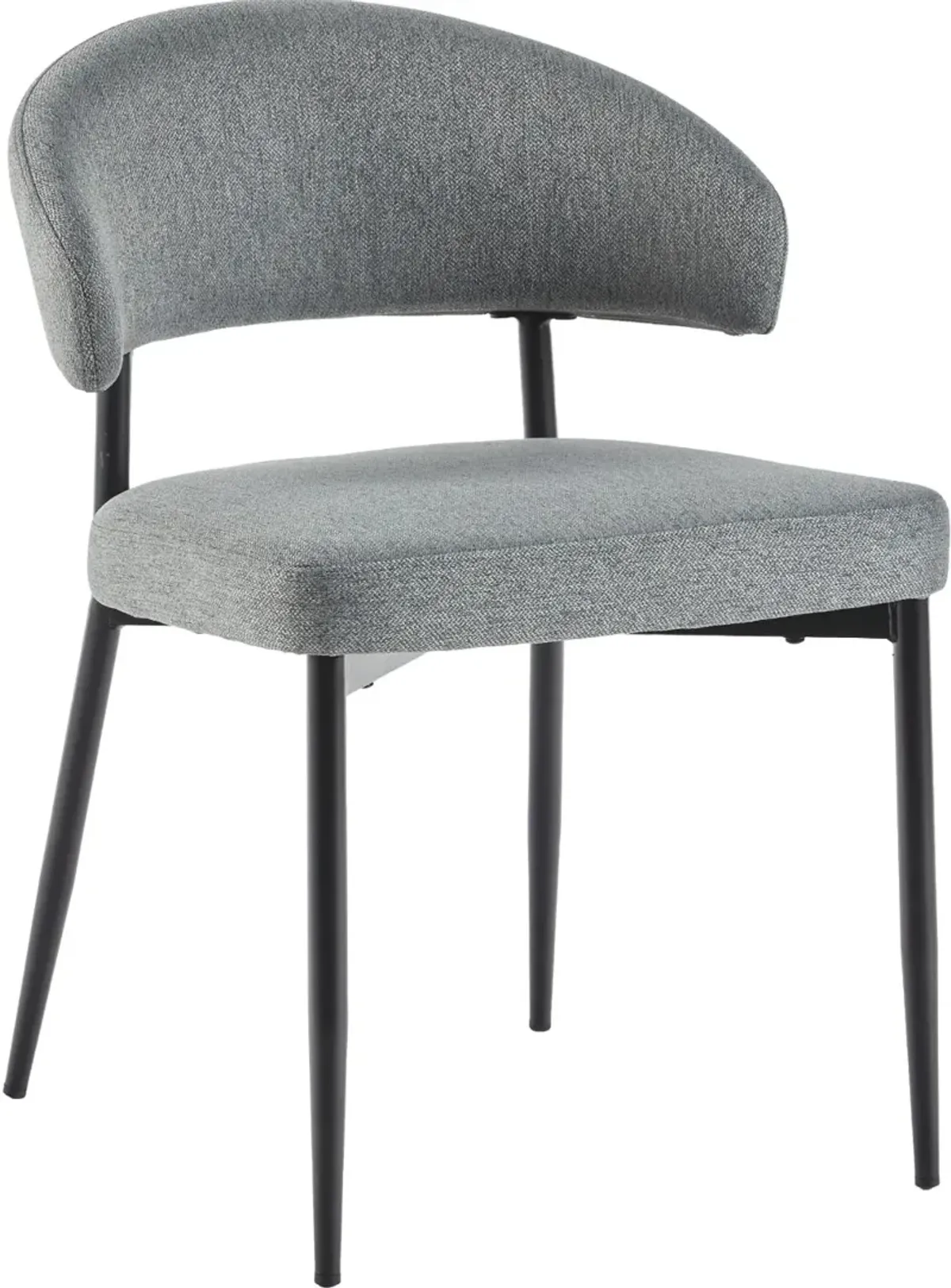 Alexis Charcoal Curved Back Dining Chair - Set of 2