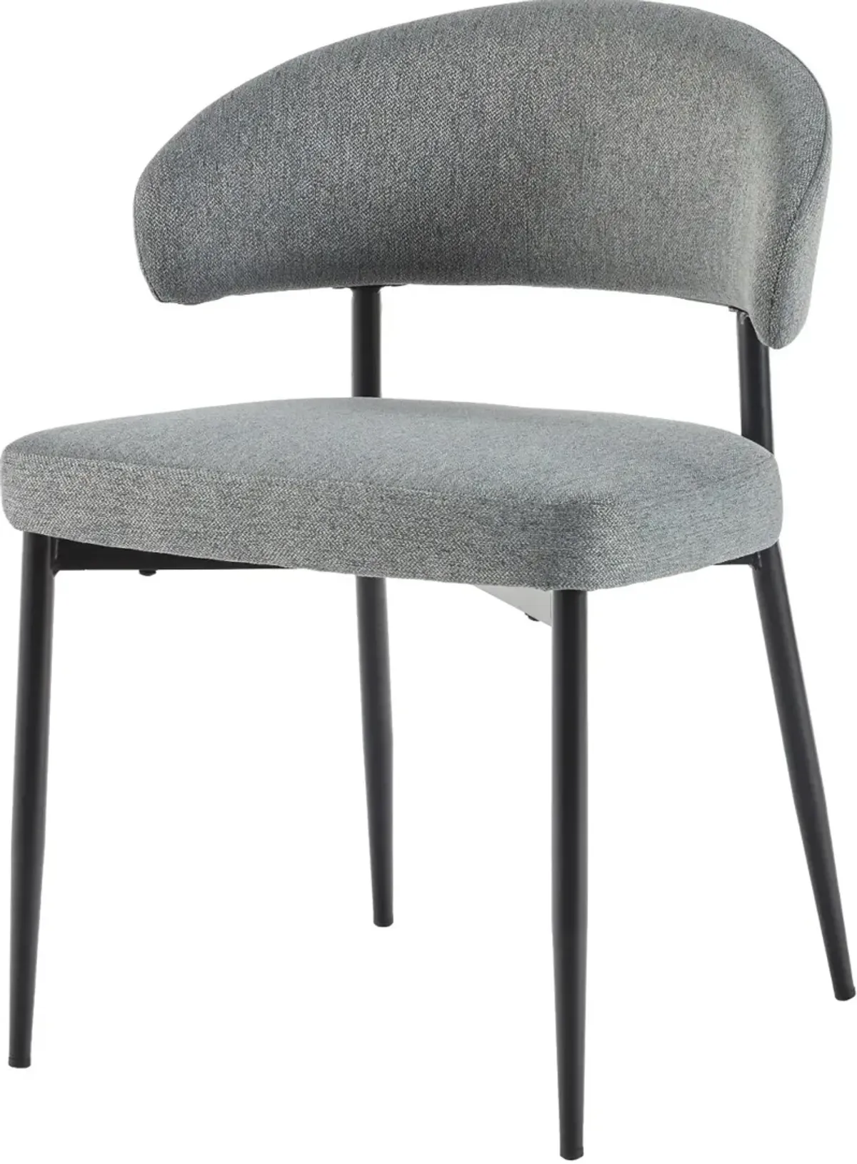 Alexis Charcoal Curved Back Dining Chair - Set of 2