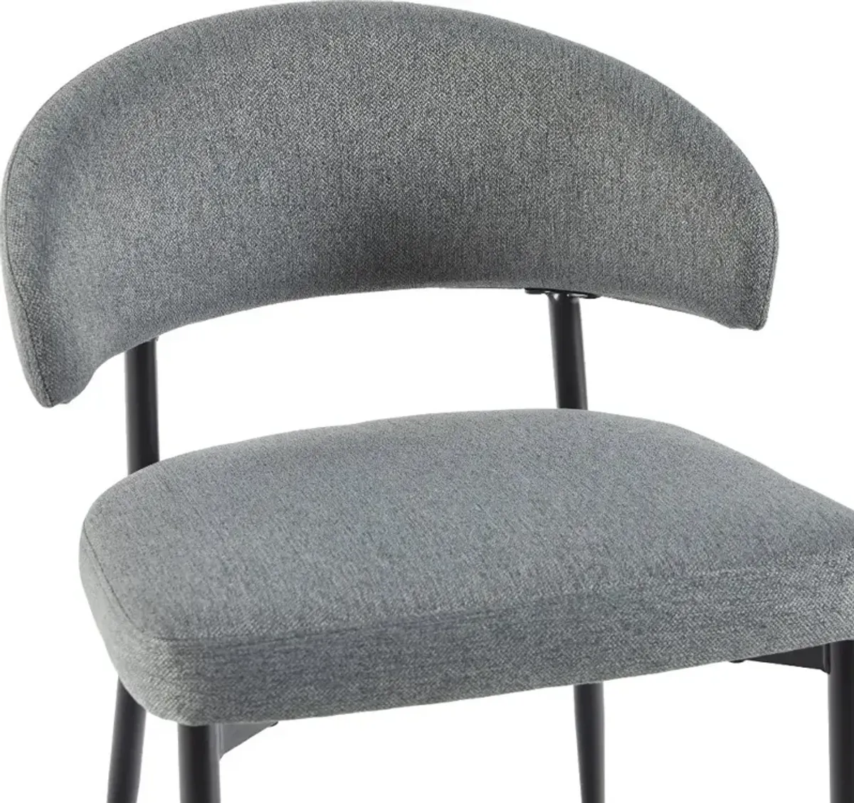 Alexis Charcoal Curved Back Dining Chair - Set of 2