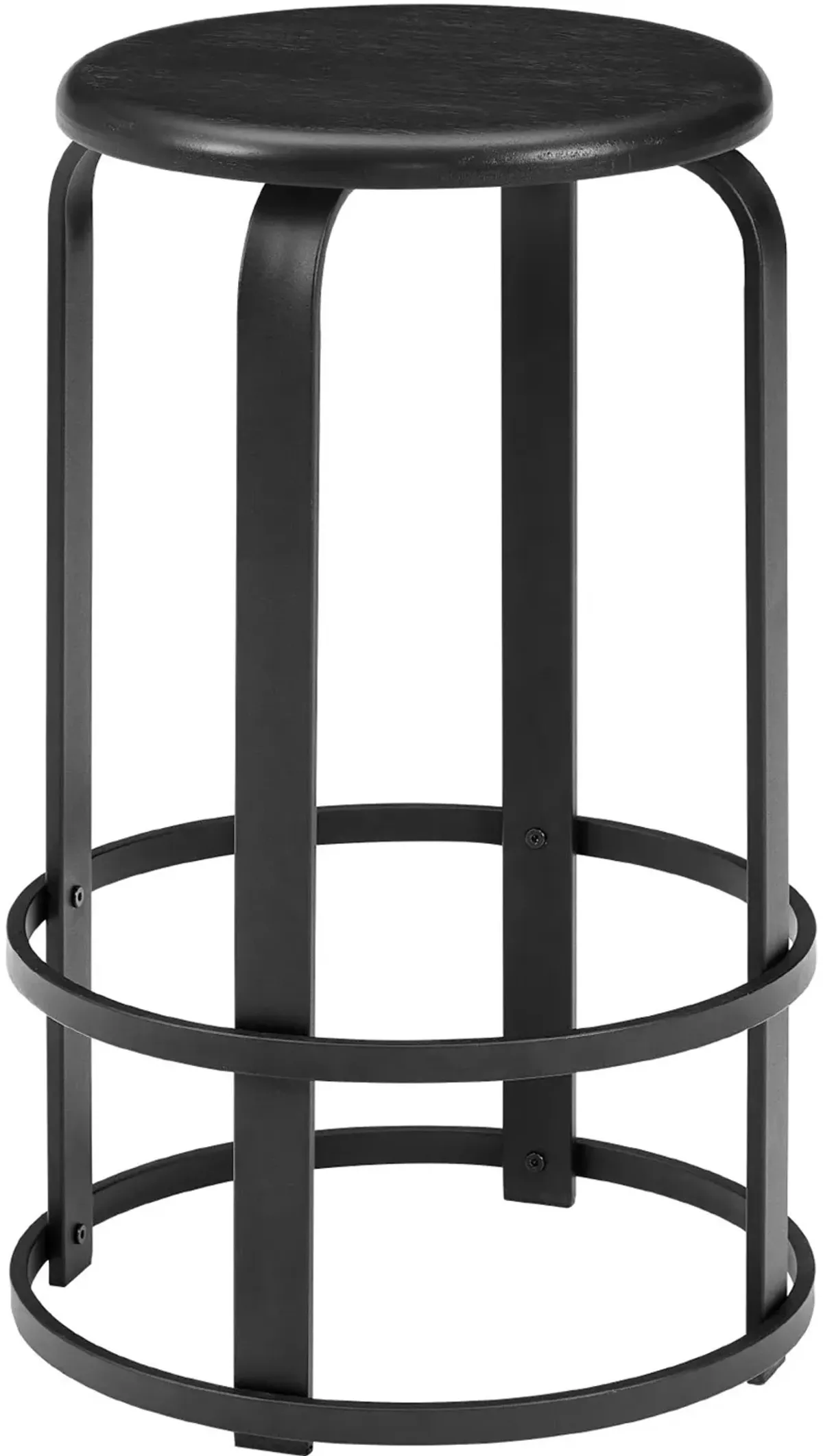 Colton 26" Metal and Wood Round Bar Stool