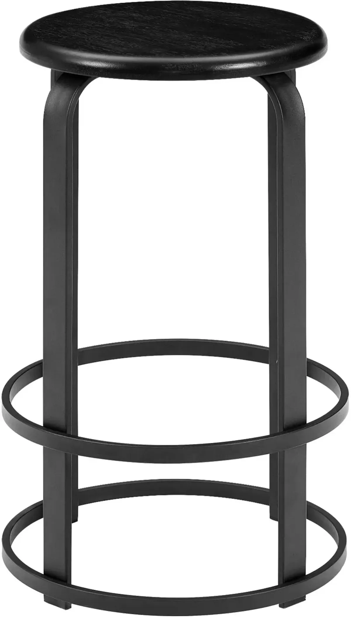 Colton 26" Metal and Wood Round Bar Stool