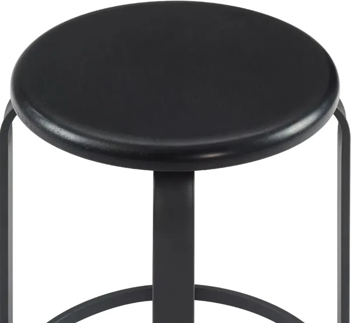 Colton 26" Metal and Wood Round Bar Stool