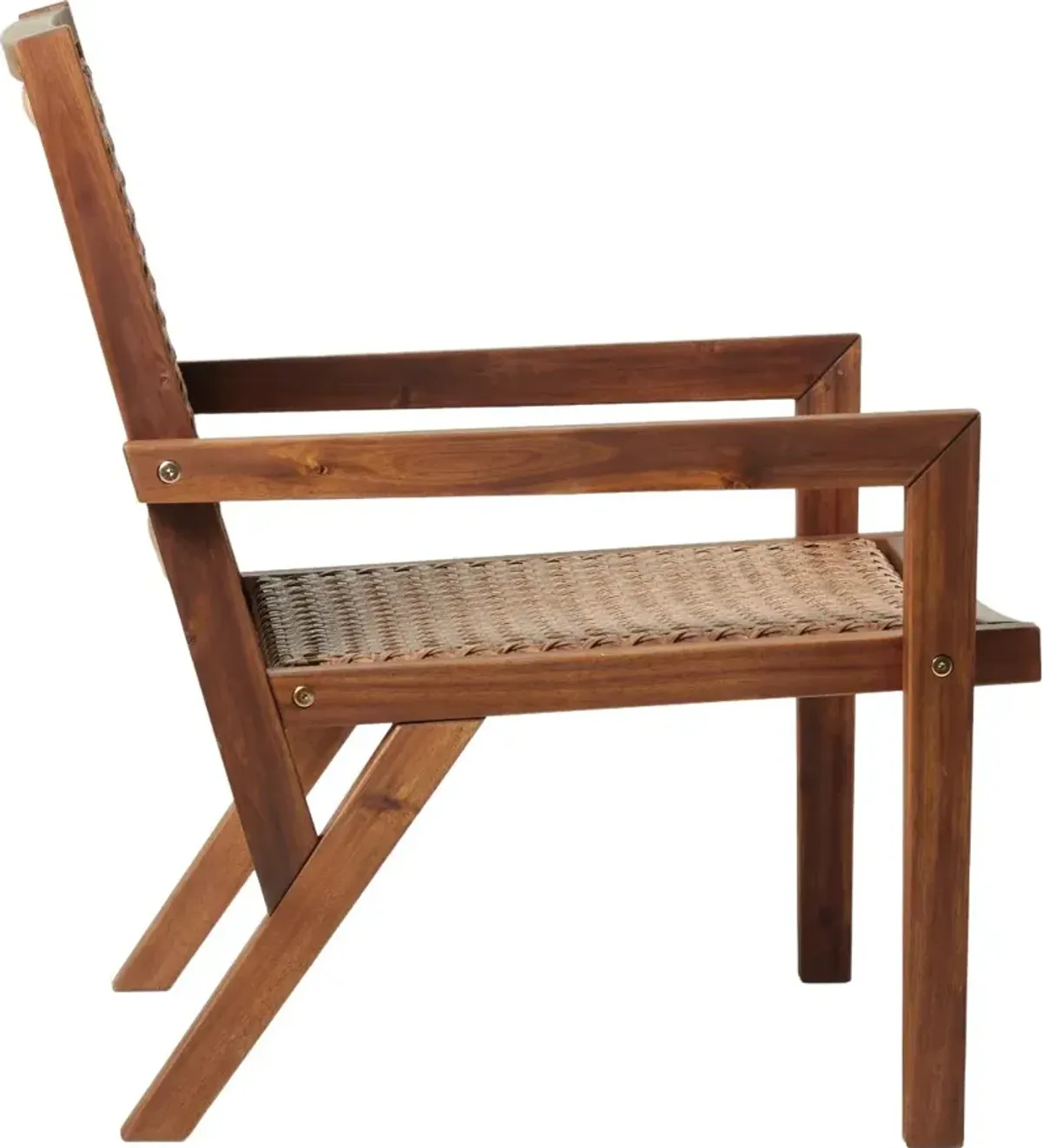 Colby Wood and Rattan Outdoor Accent Chair