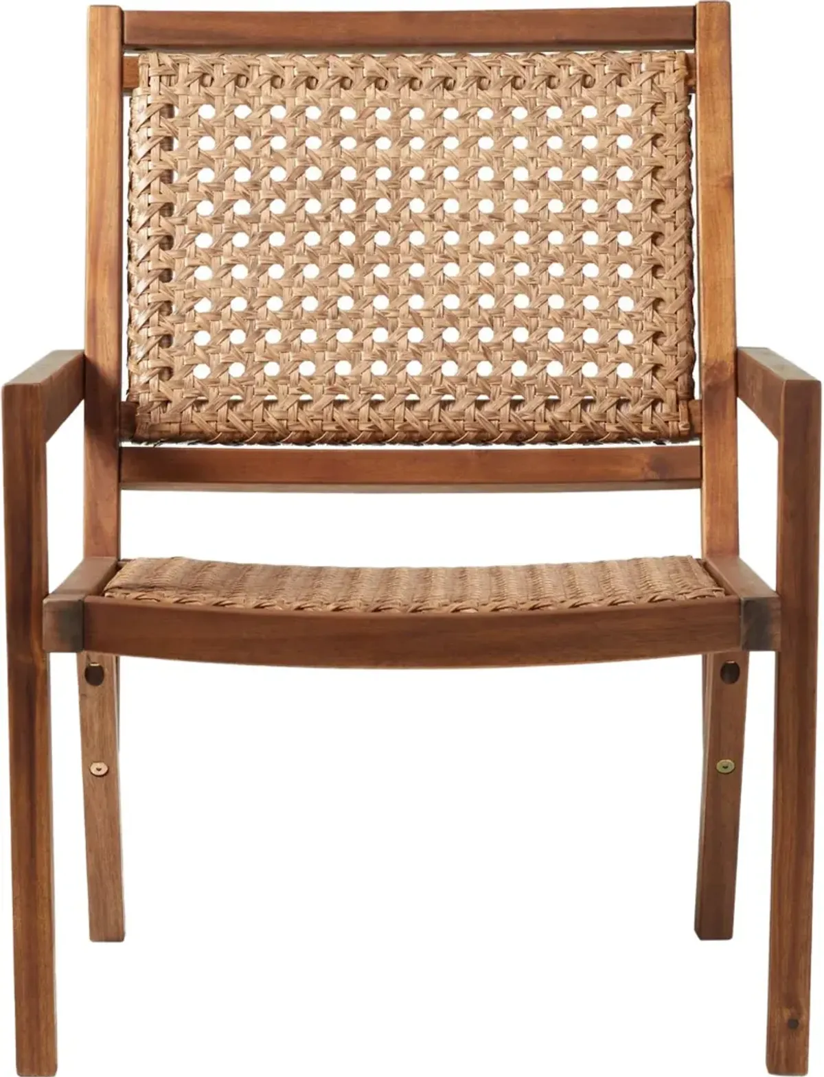 Colby Wood and Rattan Outdoor Accent Chair