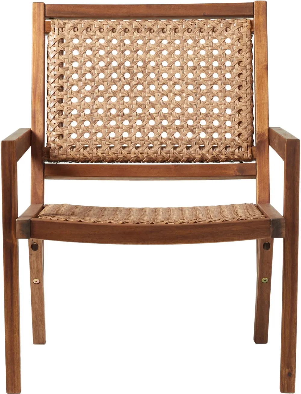 Colby Wood and Rattan Outdoor Accent Chair