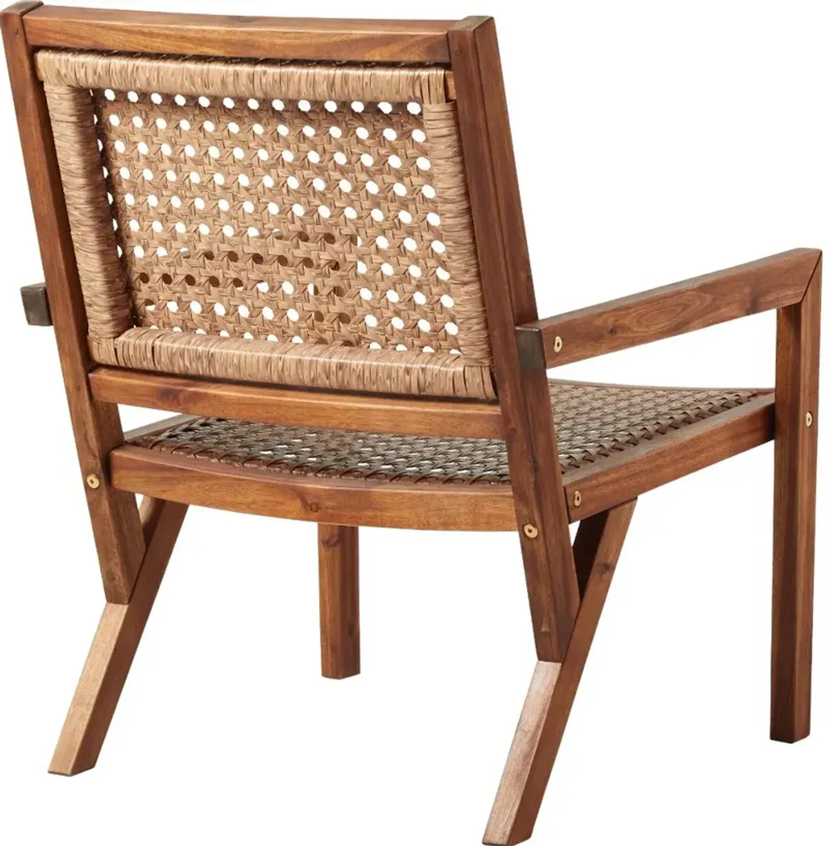 Colby Wood and Rattan Outdoor Accent Chair