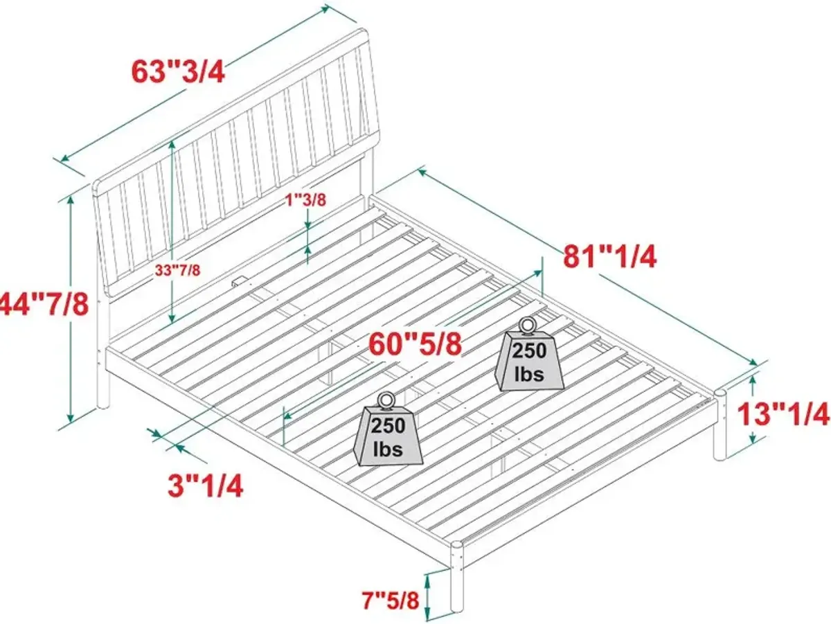 Cama Black Wood Queen Spindle Bed