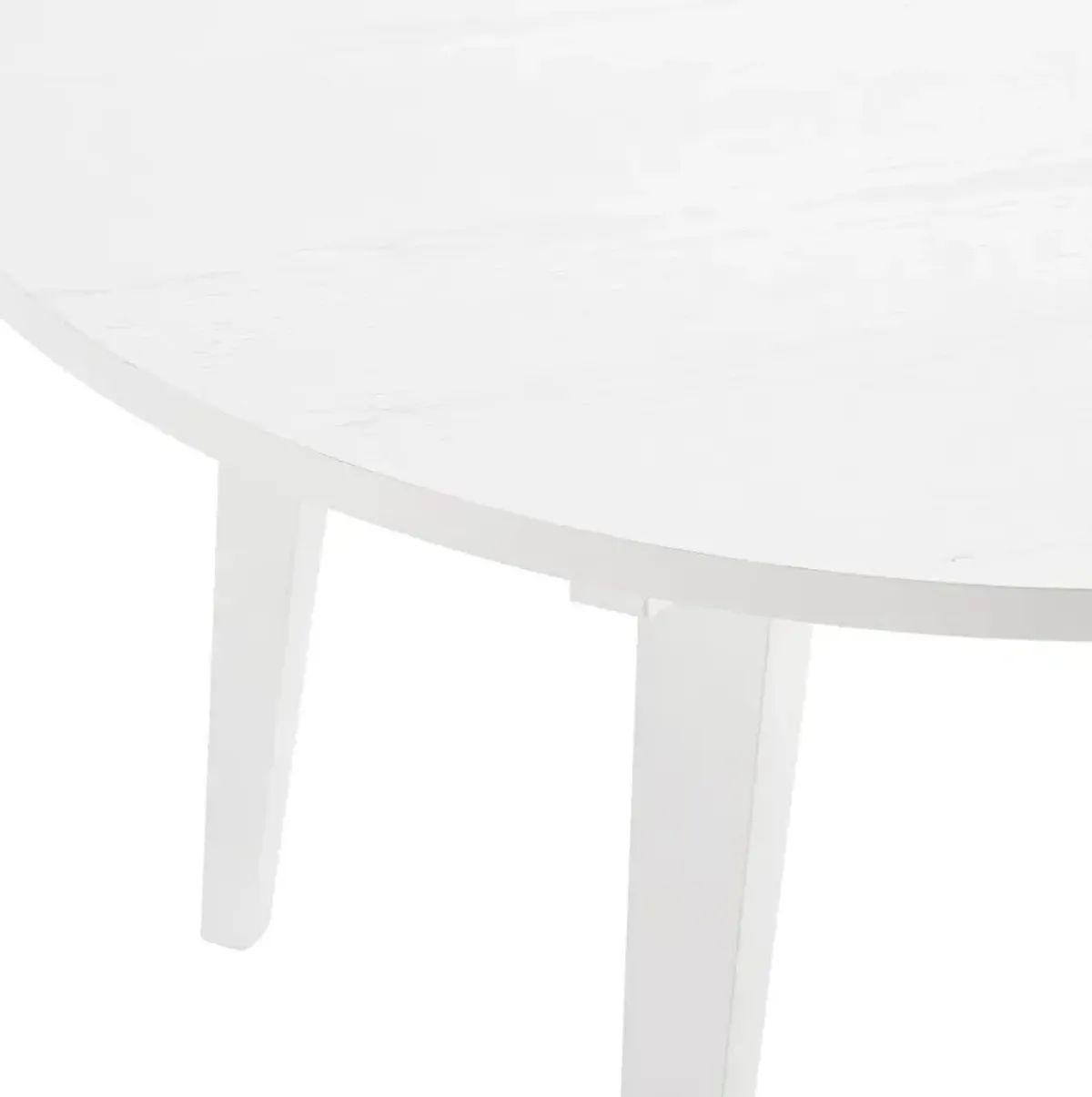 Kochi 45" White Round Japandi Dining Table