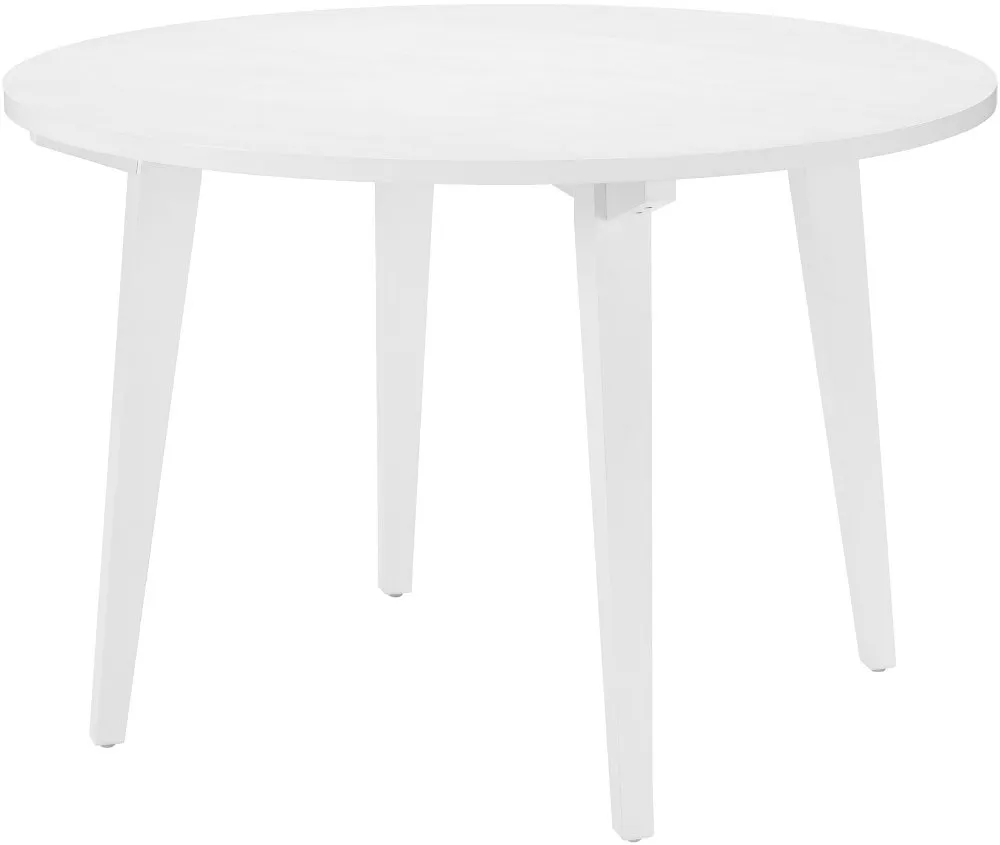 Kochi 45" White Round Japandi Dining Table