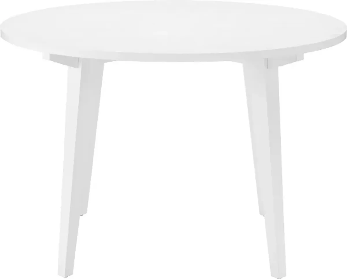 Kochi 45" White Round Japandi Dining Table