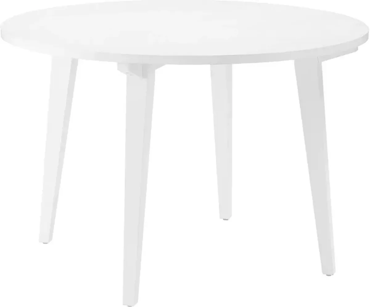 Kochi 45" White Round Japandi Dining Table