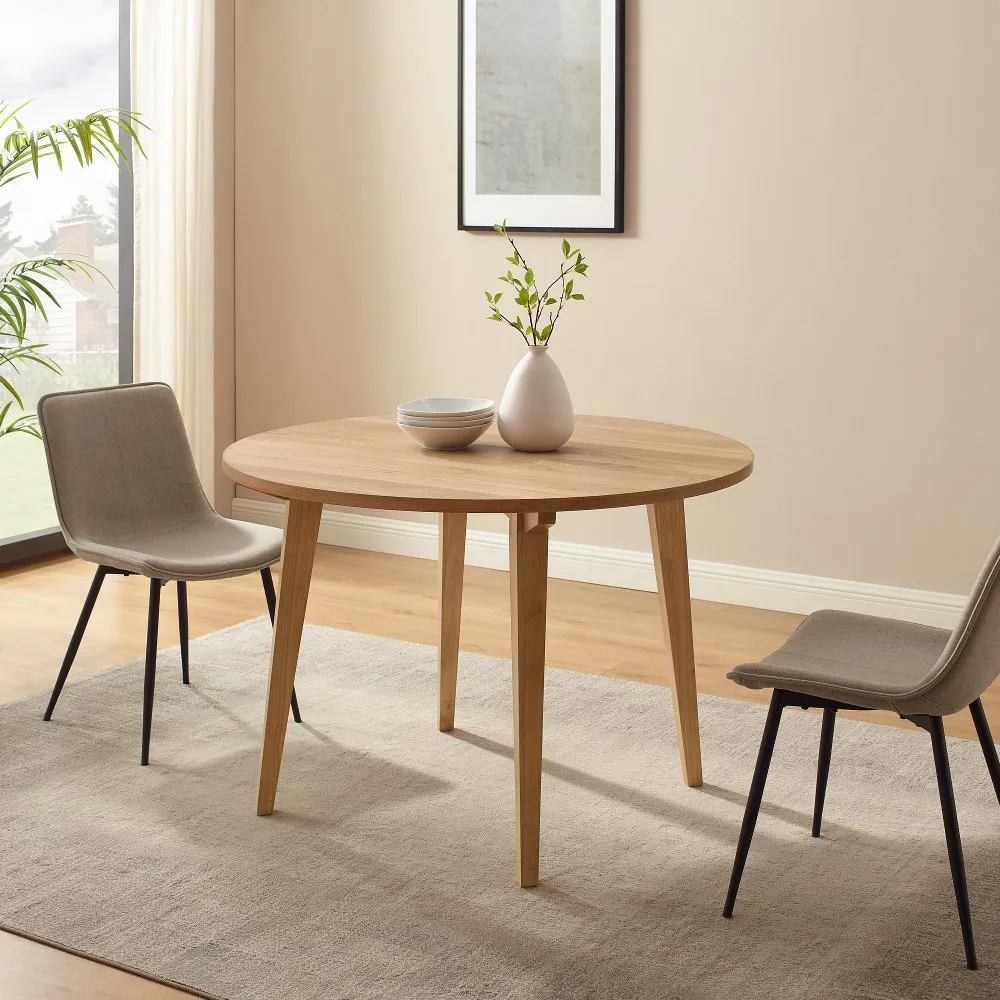 Kochi 45" Oak Round Japandi Dining Table