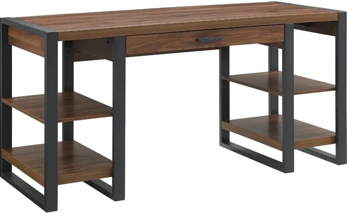 Urban Blend Dark Walnut Storage Desk