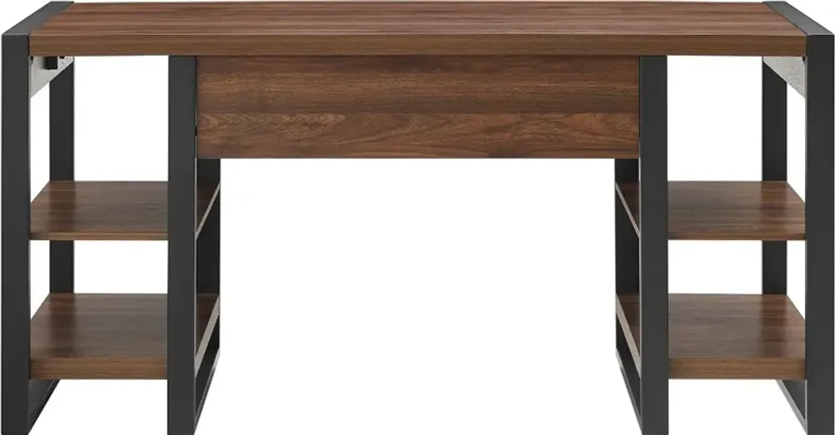 Urban Blend Dark Walnut Storage Desk