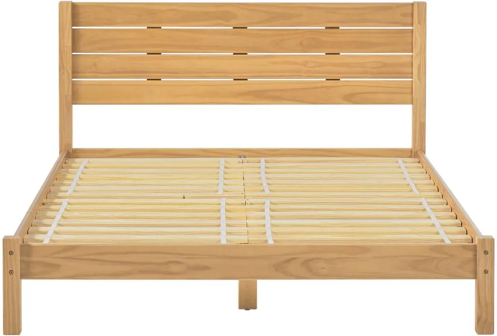 Isla Natural Pine Queen Platform Bed