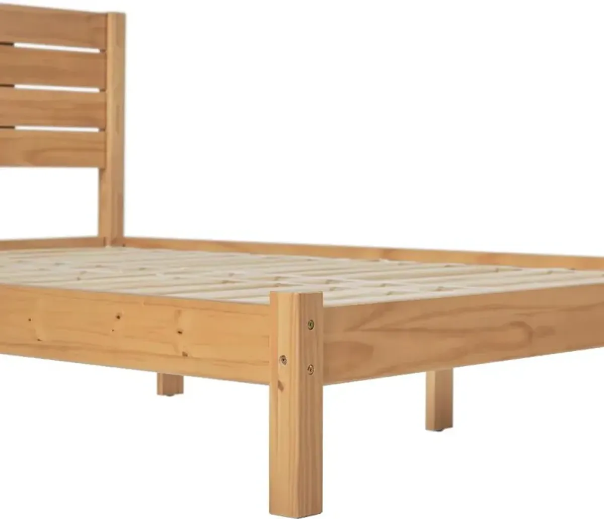 Isla Natural Pine Queen Platform Bed